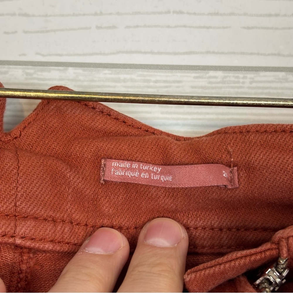 Pilcro Wide Leg Cargo Pants in Rust - Picture 7 of 13